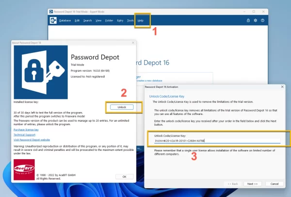 PASSWORD DEPOT 16 "PC"